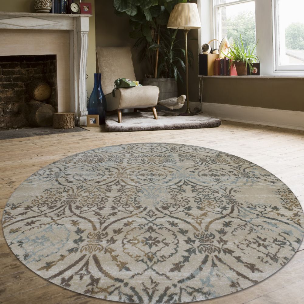 Radici USA Pisa 3746 Beige 5’3″ x 5’3″ Round 37461014BEIGE