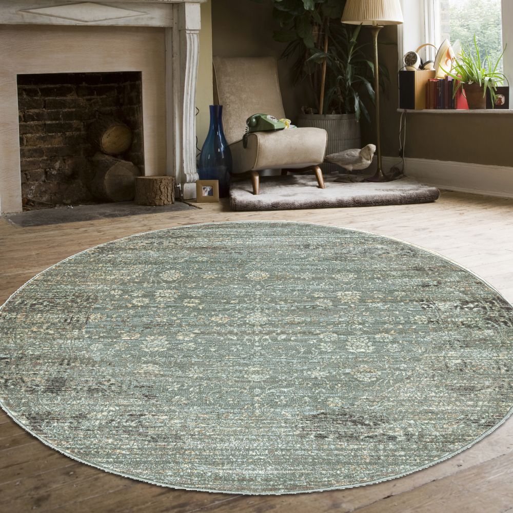 Radici USA Seriate 500 Light Green 5’3″ x 5’3″ Round 5002004LTGREEN
