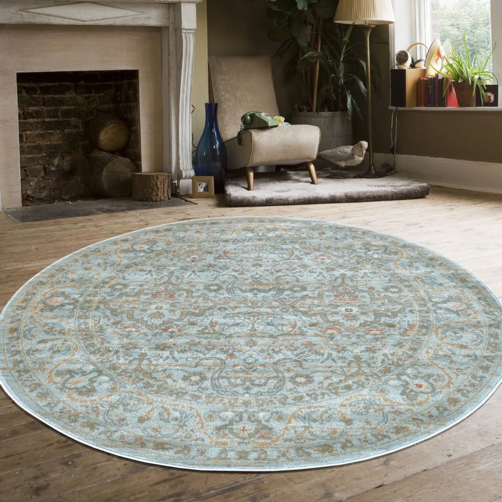 Radici USA Seriate 502 Light Blue 5’3″ x 5’3″ Round 5022004LTBLUE
