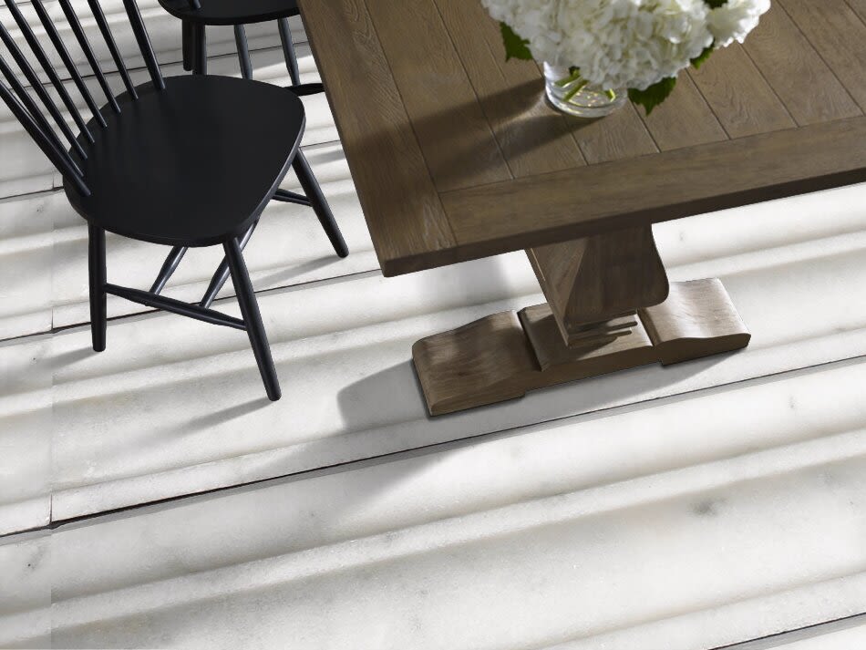 Shaw Floors Ceramic Solutions Boca Chair Rail Bianco Stratus 00100_CS82K