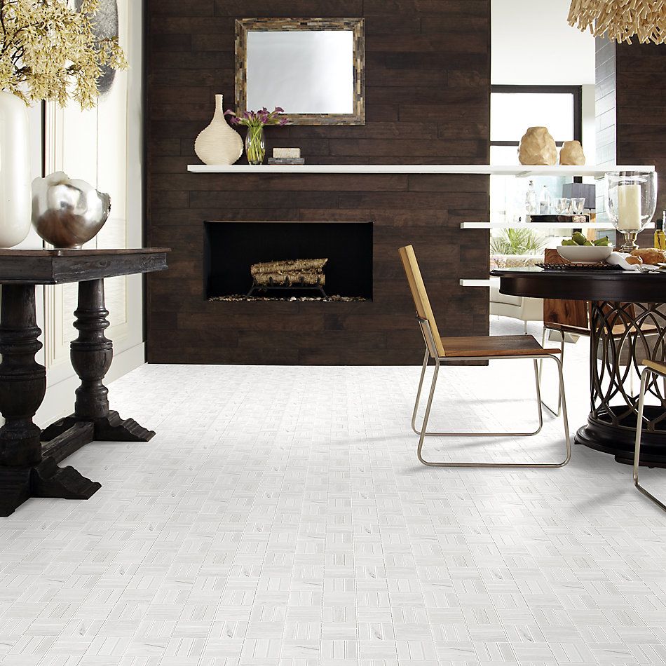 Shaw Floors Home Fn Gold Ceramic Traveler Mosaic White 00100_TGJ70