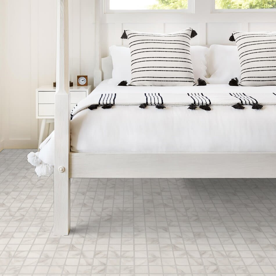Shaw Floors Ceramic Solutions Colonnade 3x3mosaic Bianco 00120_CS22A
