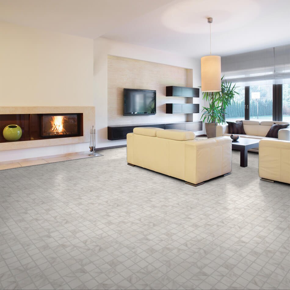 Shaw Floors Ceramic Solutions Colonnade 3x3mosaic Bianco 00120_CS22A