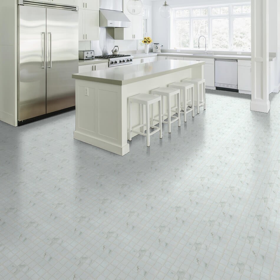 Shaw Floors Ceramic Solutions Range Basketweave Mosaic Matte Calacatta 00121_CS32Z