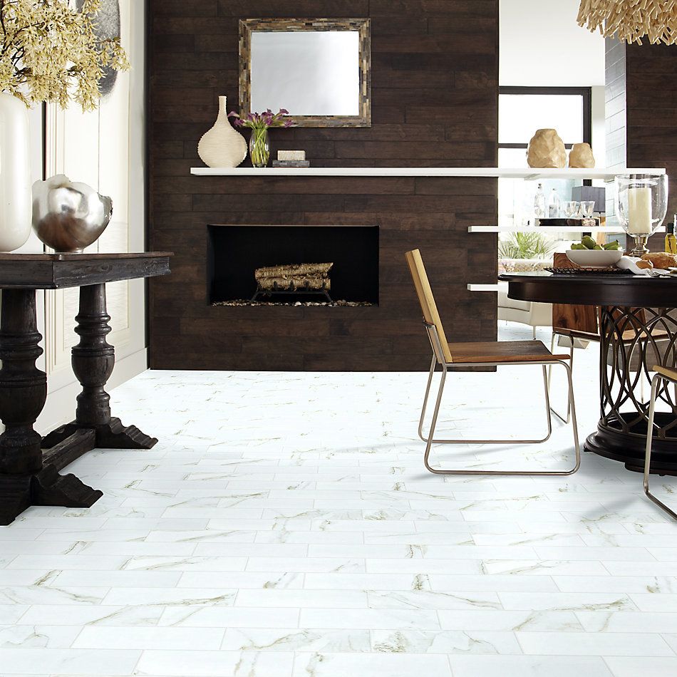 Shaw Floors Home Fn Gold Ceramic Stonehenge 4×12 Polish Calacatta 00121_TGK02
