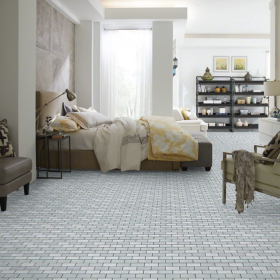 Shaw Floors Ceramic Solutions Chateau 2×4 Beveled Edge Mosai Bianco Carrara 00150_CS58P