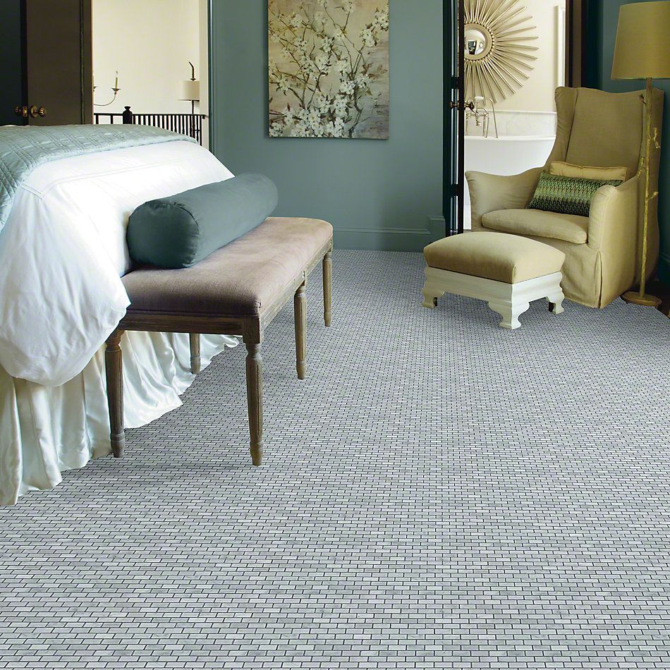 Shaw Floors Ceramic Solutions Chateau Mini Brick Mosaic Bianco Carrara 00150_CS59P