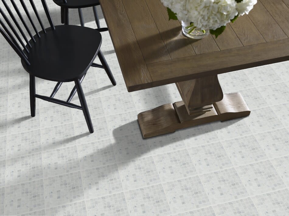 Shaw Floors Ceramic Solutions Chateau Basketweave Mosaic Bianco Carrara 00150_CS22Z