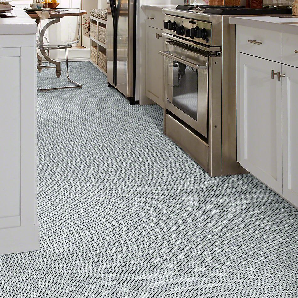 Shaw Floors SFA Pearl Herringbone Mosaic Bianco Carrara 00150_SA34A