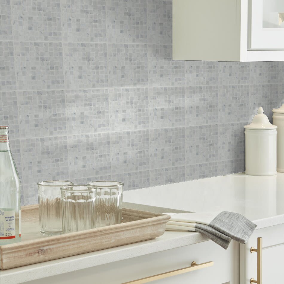 Shaw Floors Home Fn Gold Ceramic Estate  Basketweave Mo Bianco Carrara 00150_TG86B