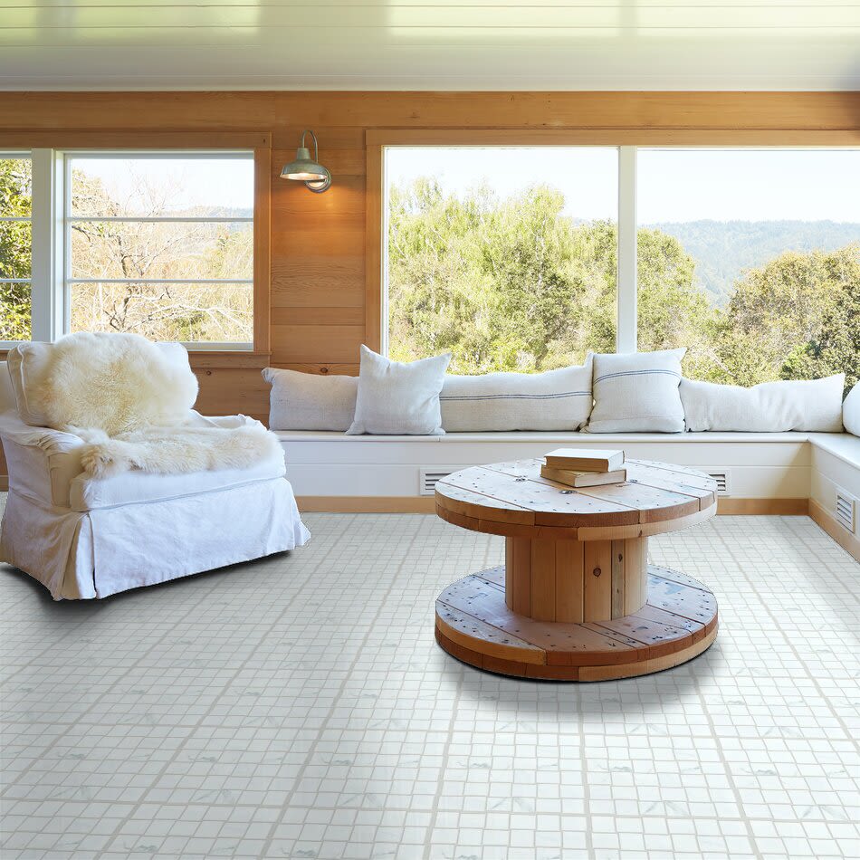 Shaw Floors Ceramic Solutions Range Basketweave Mosaic Matte Statuario 00151_CS32Z