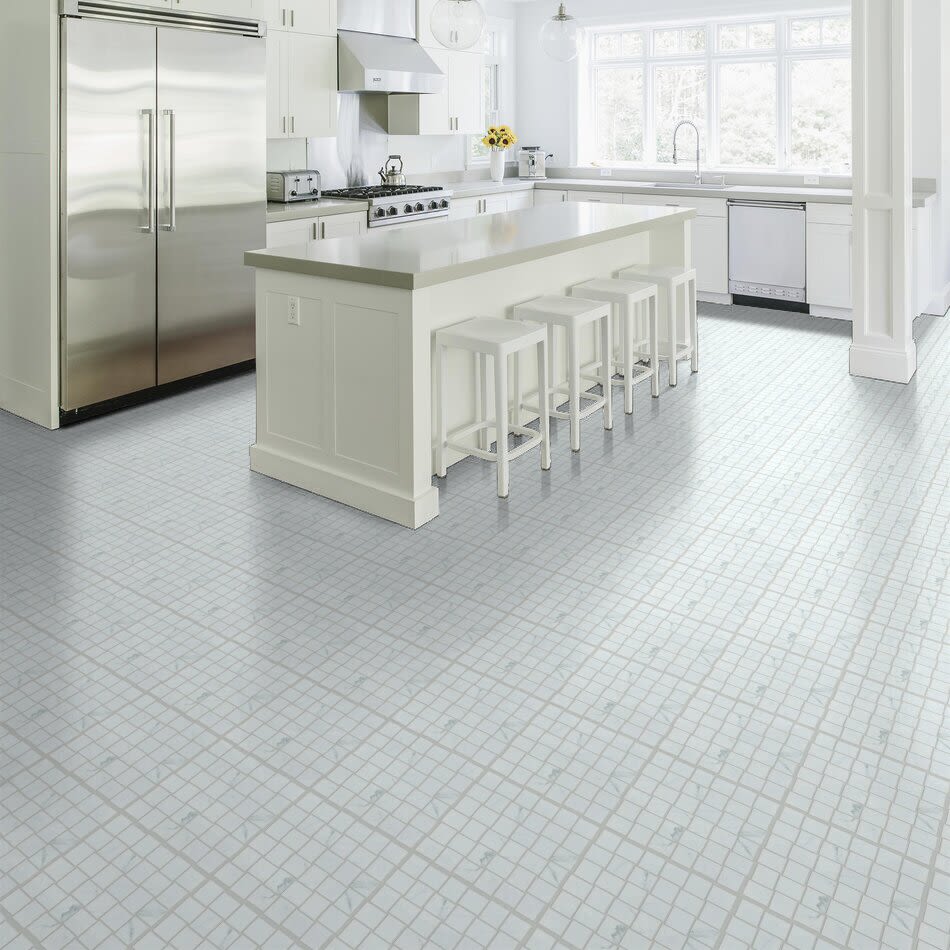 Shaw Floors Ceramic Solutions Range Basketweave Mosaic Matte Statuario 00151_CS32Z