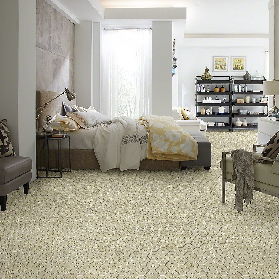 Shaw Floors Ceramic Solutions Chateau Pentagon Mosaic Crema Marfil 00200_CS24X