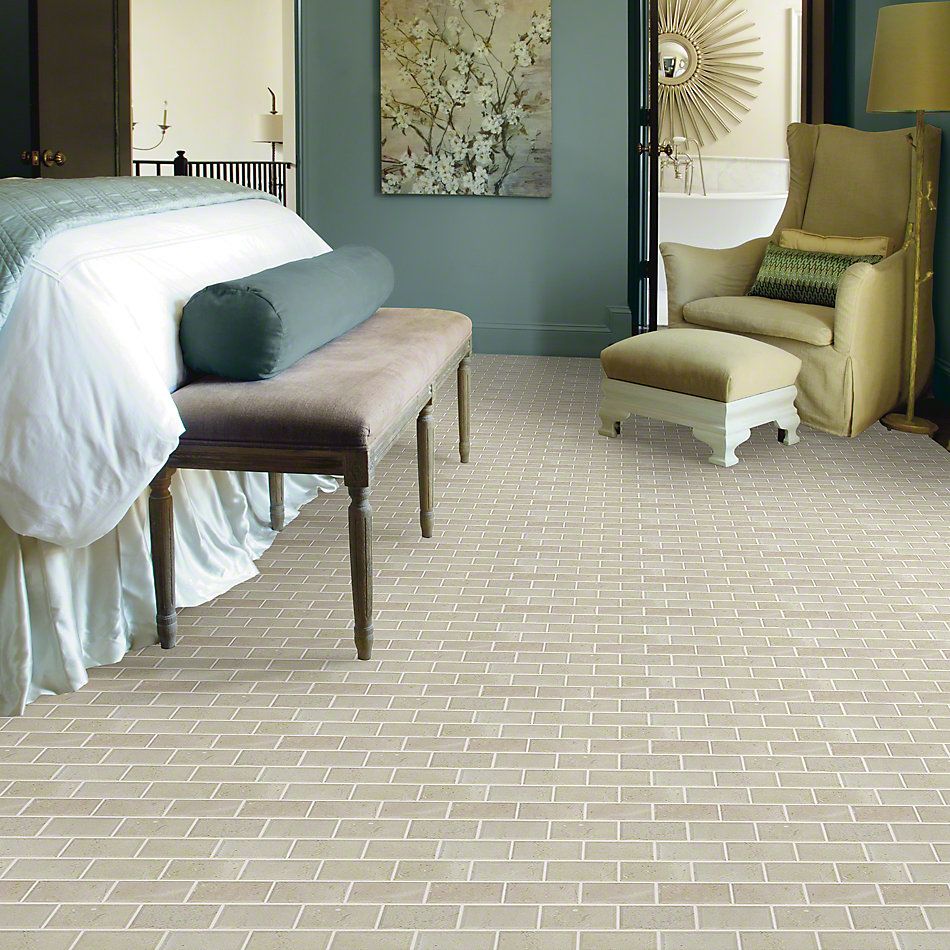 Shaw Floors Ceramic Solutions Chateau 2×4 Beveled Edge Mosai Crema Marfil 00200_CS58P