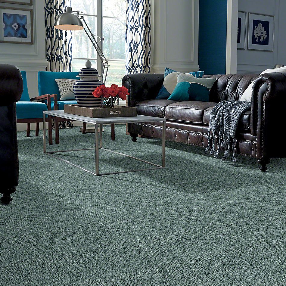 Shaw Floors Truly Relaxed Loop Washed Turquoise 00453_E0657