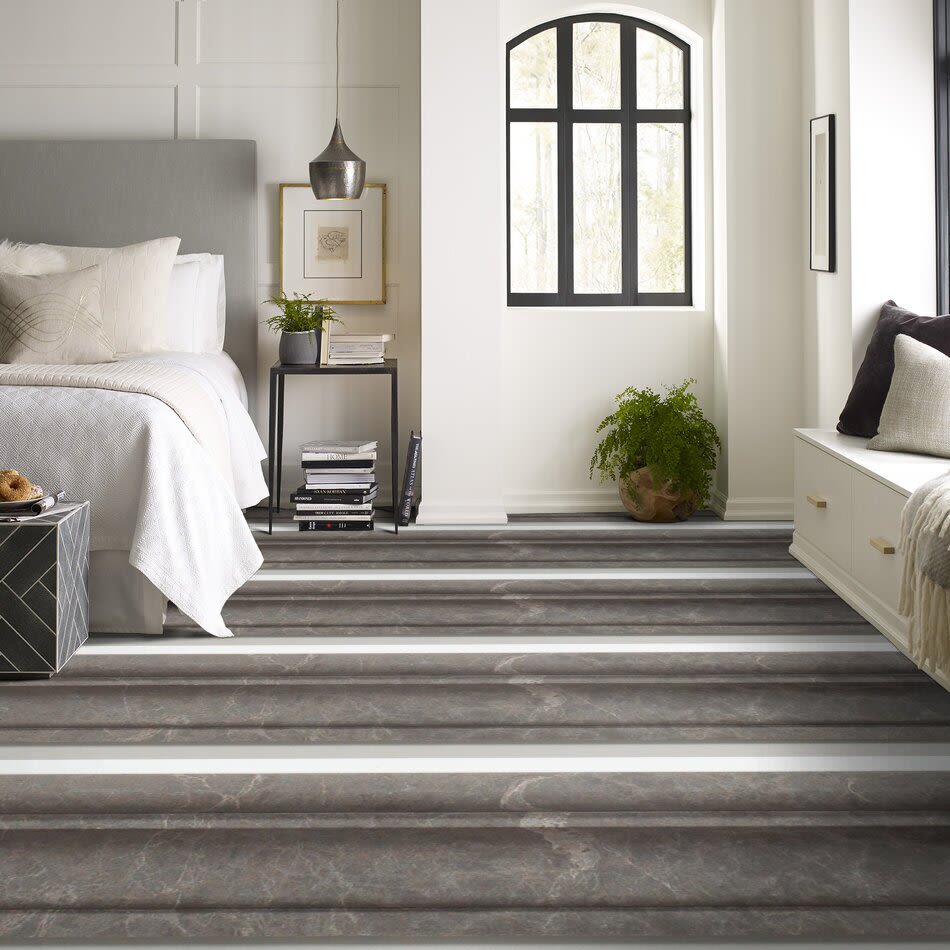 Shaw Floors Home Fn Gold Ceramic Del Ray Chair Rail Royal Gray 00500_TGL29