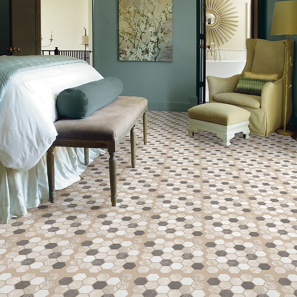 Shaw Floors Toll Brothers Ceramics Del Ray Hexagon Mosaic Seamist 00522_TLL26