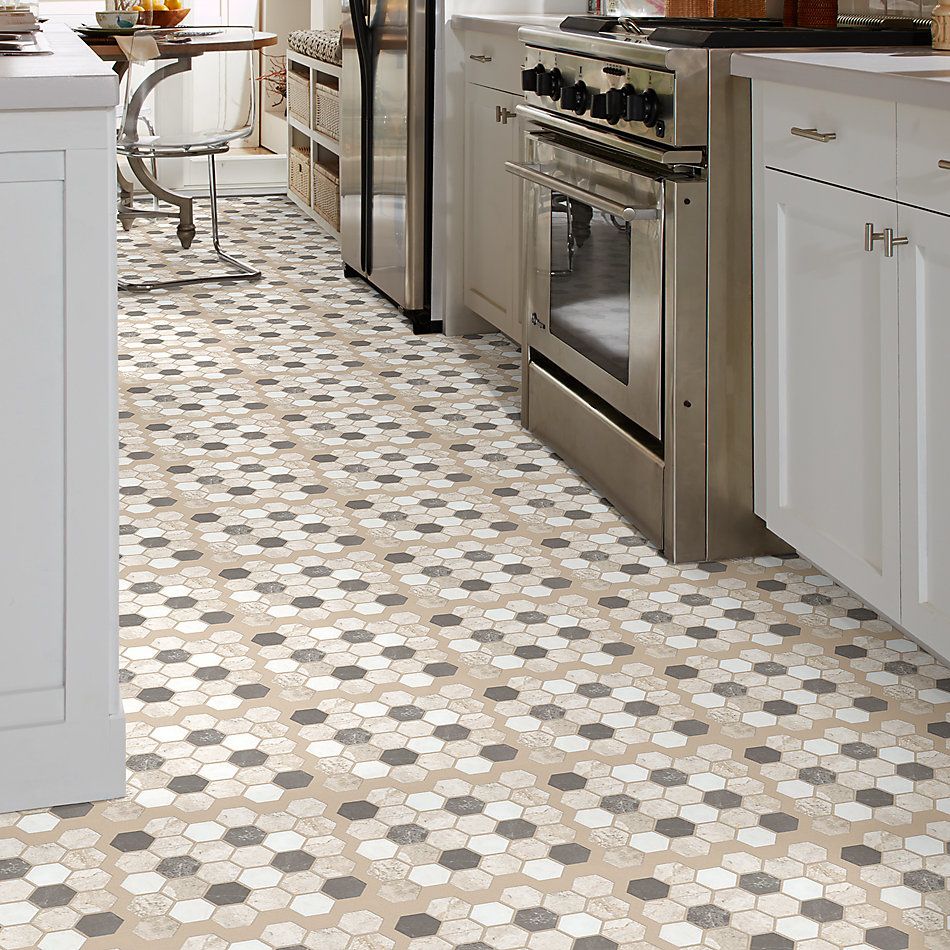Shaw Floors Toll Brothers Ceramics Del Ray Hexagon Mosaic Seamist 00522_TLL26