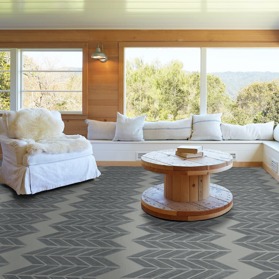 Shaw Floors Toll Brothers Ceramics Geoscapes Chevron Dark Grey 00550_TL46C