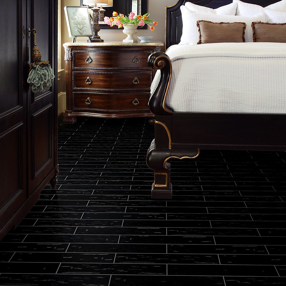 Shaw Floors Home Fn Gold Ceramic Geoscapes 4×16 Black 00555_TG44C