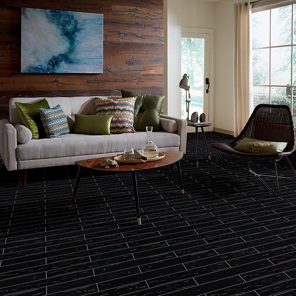 Shaw Floors Home Fn Gold Ceramic Geoscapes 4×16 Black 00555_TG44C