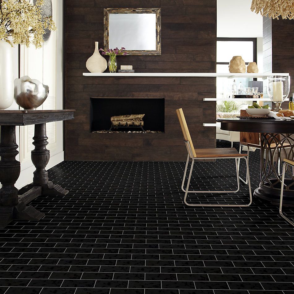 Shaw Floors Home Fn Gold Ceramic Geoscapes 3×6 Wall Black 00555_TG87A