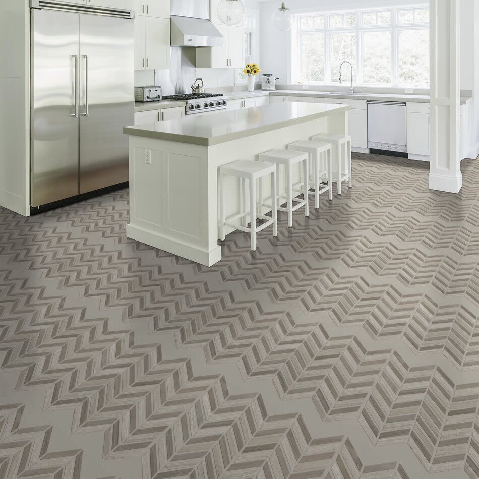 Shaw Floors Home Fn Gold Ceramic Estate Chevron Mo Rockwood/Urban Grey 00555_TG87B