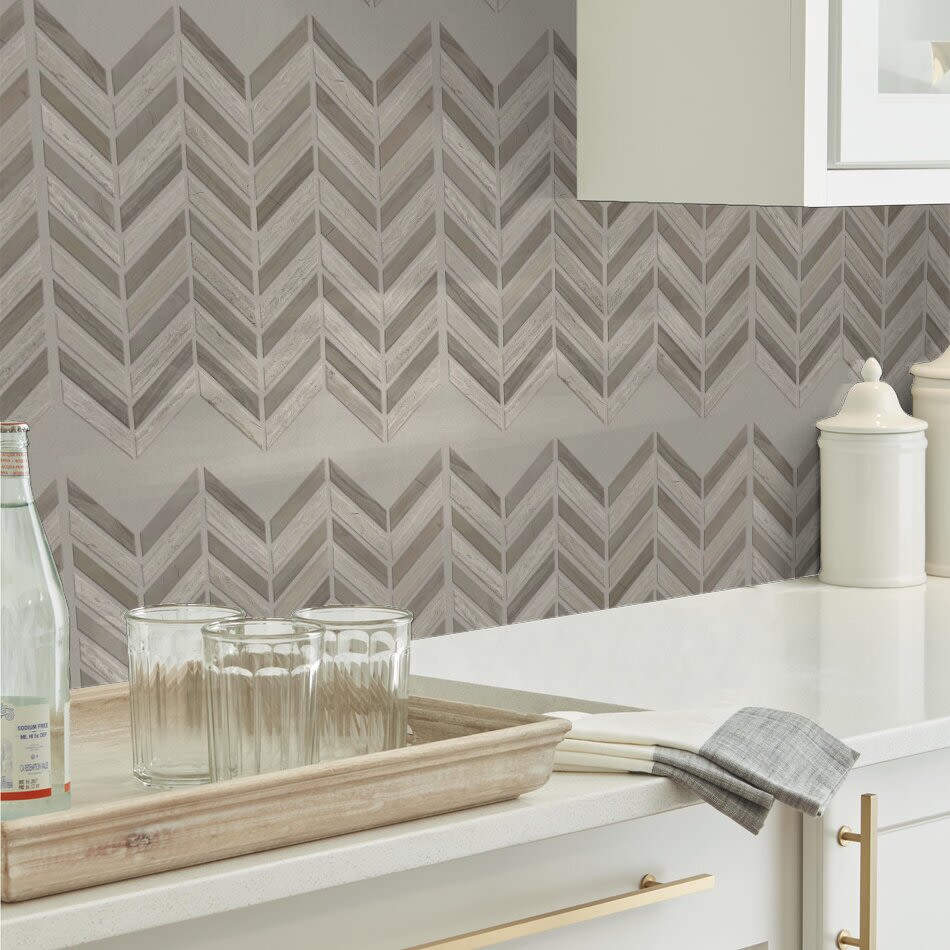 Shaw Floors Home Fn Gold Ceramic Estate Chevron Mo Rockwood/Urban Grey 00555_TG87B