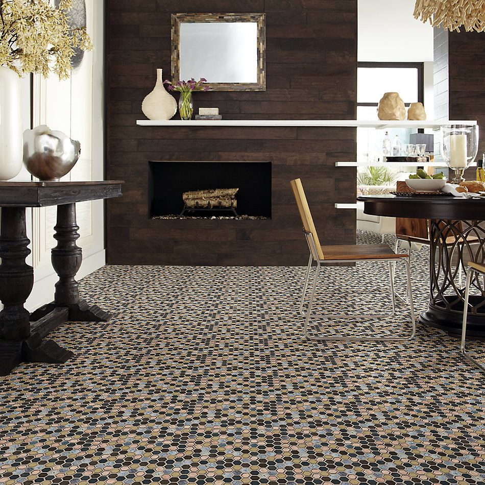 Shaw Floors Home Fn Gold Ceramic Molten Hexagon Glass Bronze 00675_TGJ82