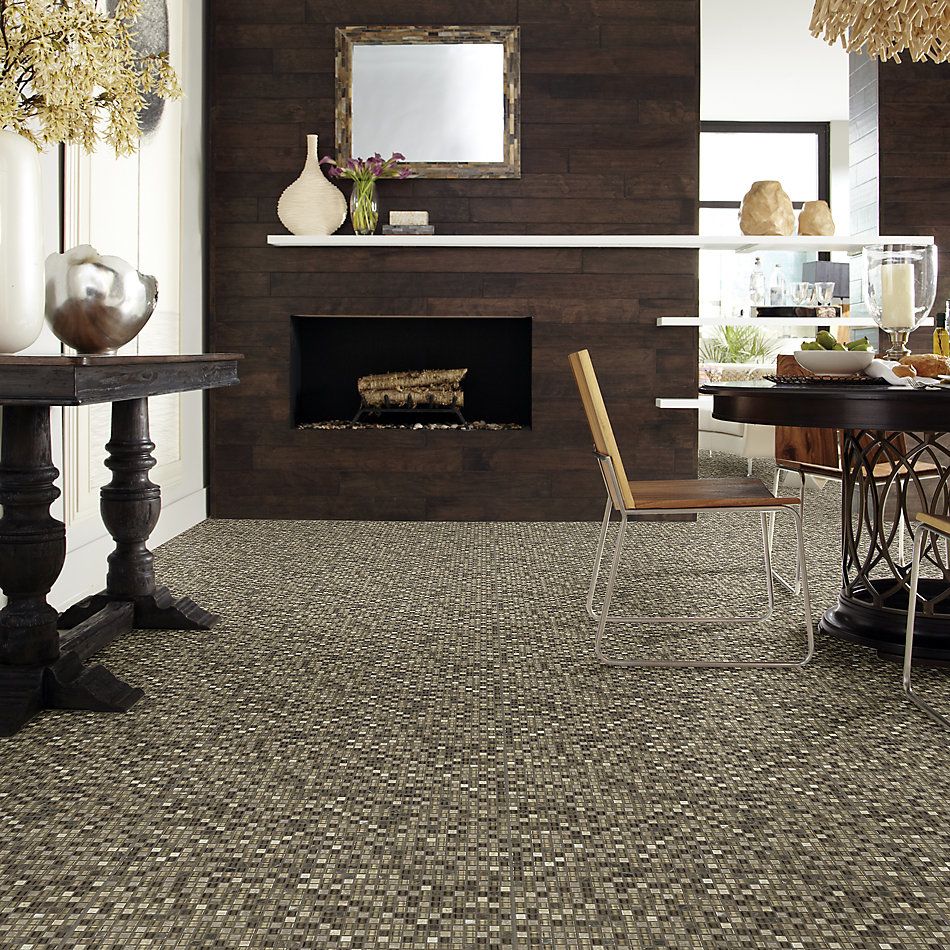 Shaw Floors Home Fn Gold Ceramic Awesome Mix 5/8 Mosaic’ Cappuccino 00700_TG61B