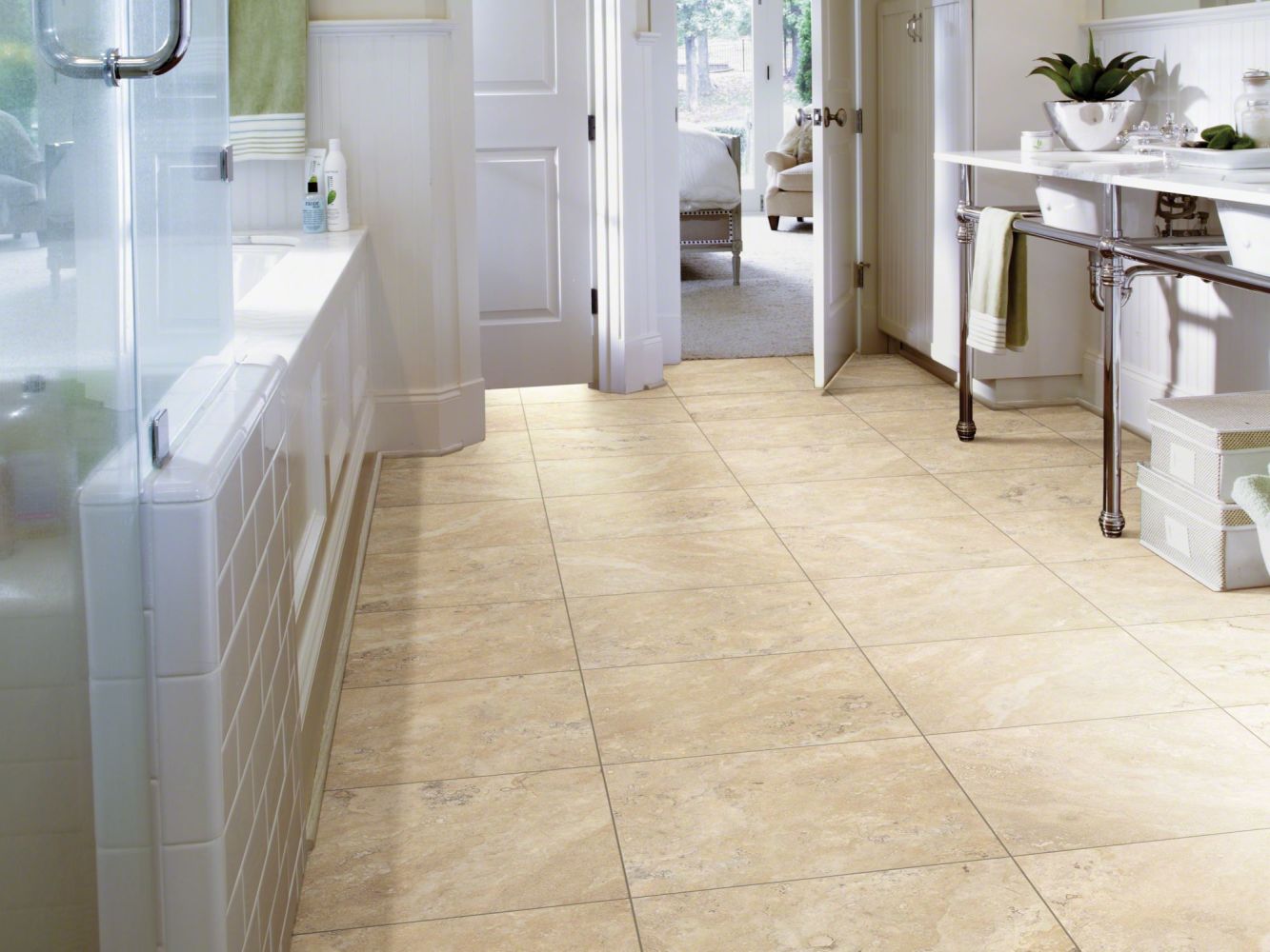 Shaw Floors Resilient Residential Resort Tile Sunlit Sand 00110_0189V