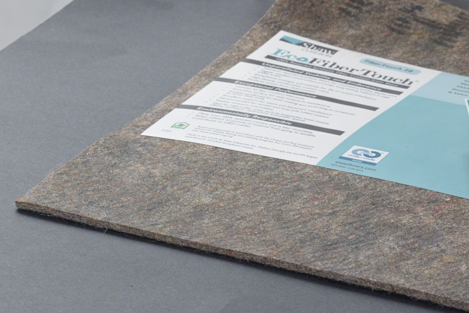 Shaw Floors Eco Edge Cushion Fibertouch 20-12 Grey 00001_203FT
