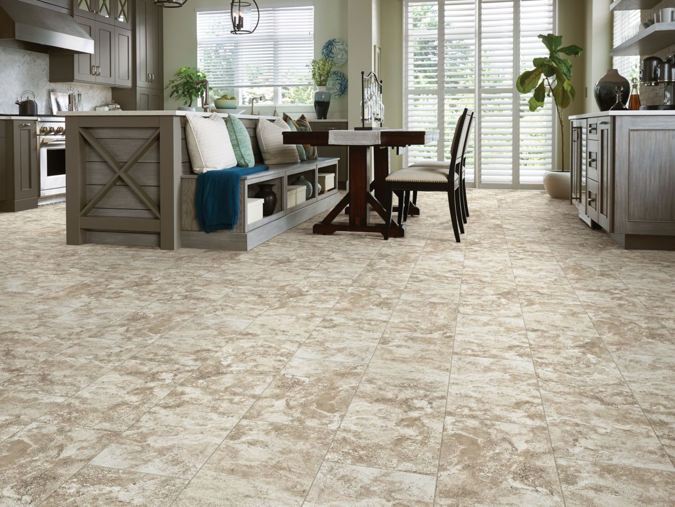 Shaw Floors Ceramic Solutions Stonework Mosaic Brown 00700_263TS