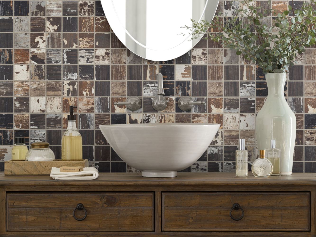 Shaw Floors Ceramic Solutions Timbered Mosaic Sourwood 00750_CS48X