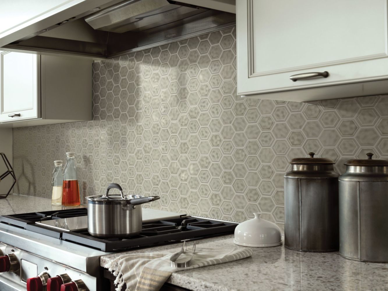 Shaw Floors Home Fn Gold Ceramic Geoscapes Hexagon Taupe 00250_TGJ78