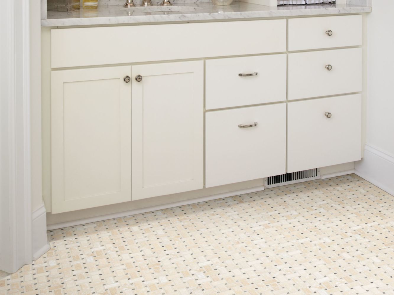 Shaw Floors Home Fn Gold Ceramic Del Ray Basketweave Mosaic Point Break 00257_TGL27