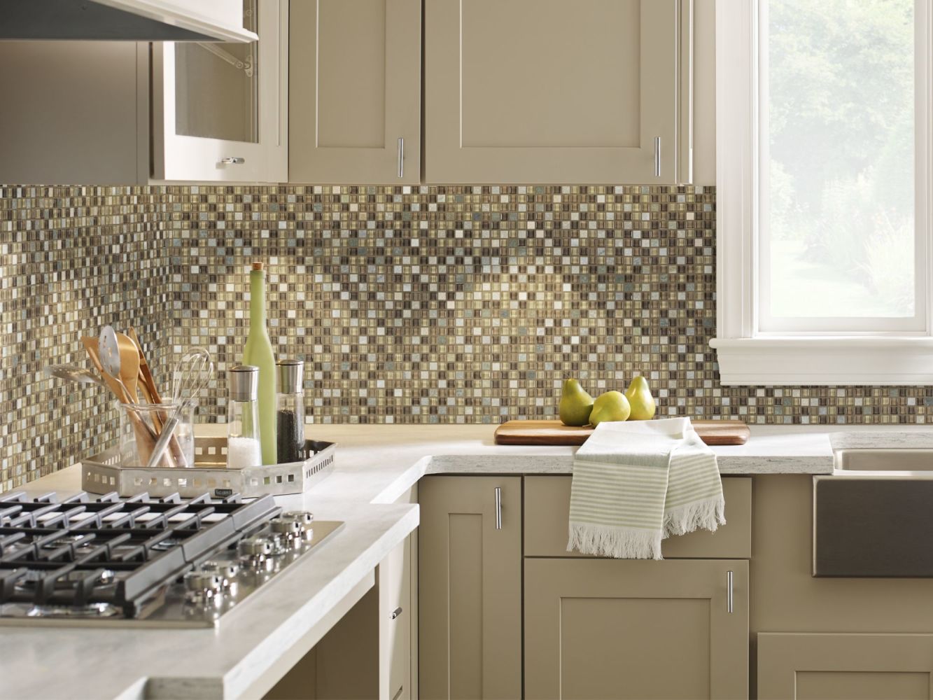 Shaw Floors Toll Brothers Ceramics Awesome Mix 5/8 Mosaic’ Cotton Wood 00222_TL61B