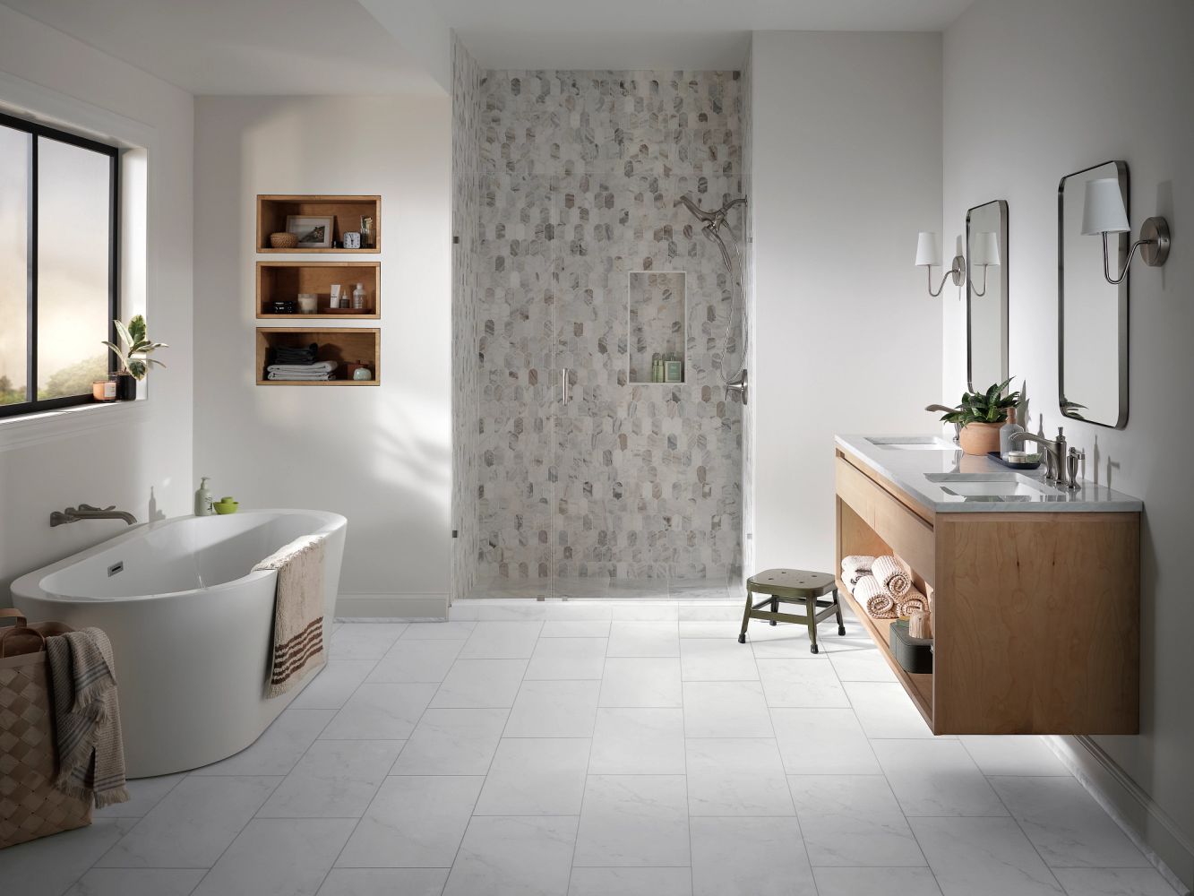 COREtec Resilient Residential Ct Plus Tile Bianco Marble 12269_VV872