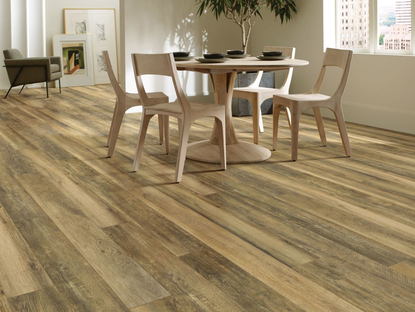 Shaw Floors Resilient Property Solutions Resolute XL HD Plus Brown Sugar Oak 07054_VE387