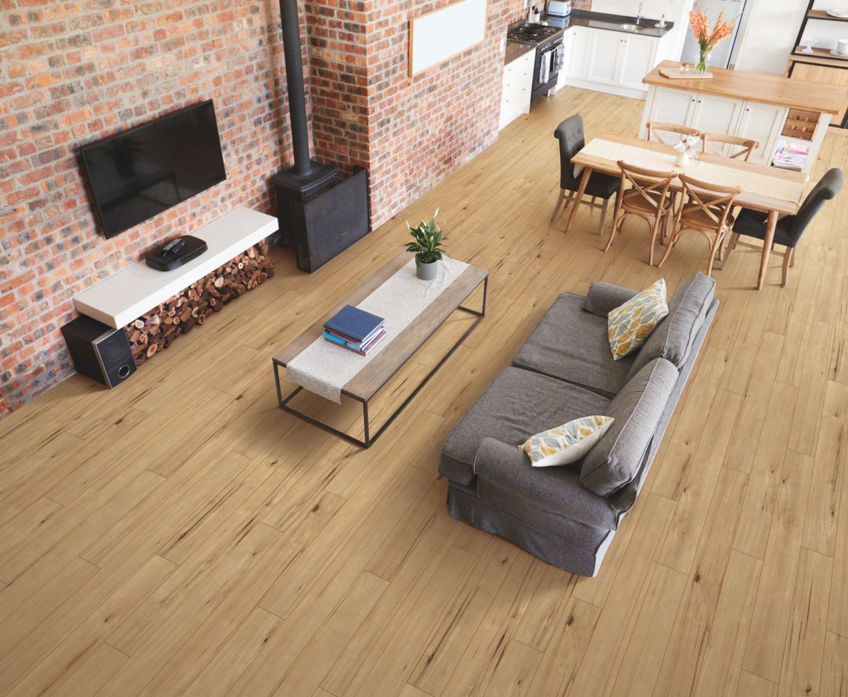 Shop Vinyl Residential Coretec Plus Enhanced 7 Kobuk Valley Hickory 02789 Vv483 Luxury Vinyl Royal Flooring