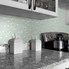 Shaw Floors Ceramic Solutions Molten Hexagon Glass Platinum