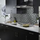 Shaw Floors Ceramic Solutions Molten Hexagon Glass Obsidian