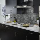 Shaw Floors Ceramic Solutions Molten Linear Glass Obsidian