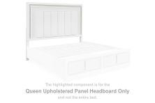Chalanna – White – Queen Upholstered Panel Headboard B822-57