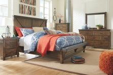 Lakeleigh – Brown – 5 Pc. – Dresser, Mirror, Queen Upholstered Bed B718/31/36/157/154/96