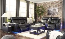 Kempten – Black – 3 Pc. – Reclining Sofa, Loveseat, Rocker Recliner 82105/88/94/25