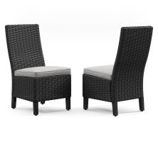 Beachcroft – Black / Light Gray – Side Chair With Cushion (Set of 2) P792-601
