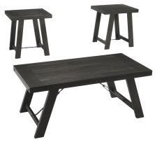 Noorbrook – Black / Pewter – Occasional Table Set (Set of 3) T351-13