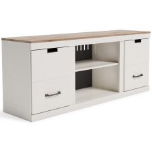 Vaibryn – White / Brown – LG TV Stand W/Fireplace Option EW1428-168