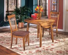 Berringer – Rustic Brown – 3 Pc. – Drop Leaf Table, 2 Side Chairs D199/15/01(2)